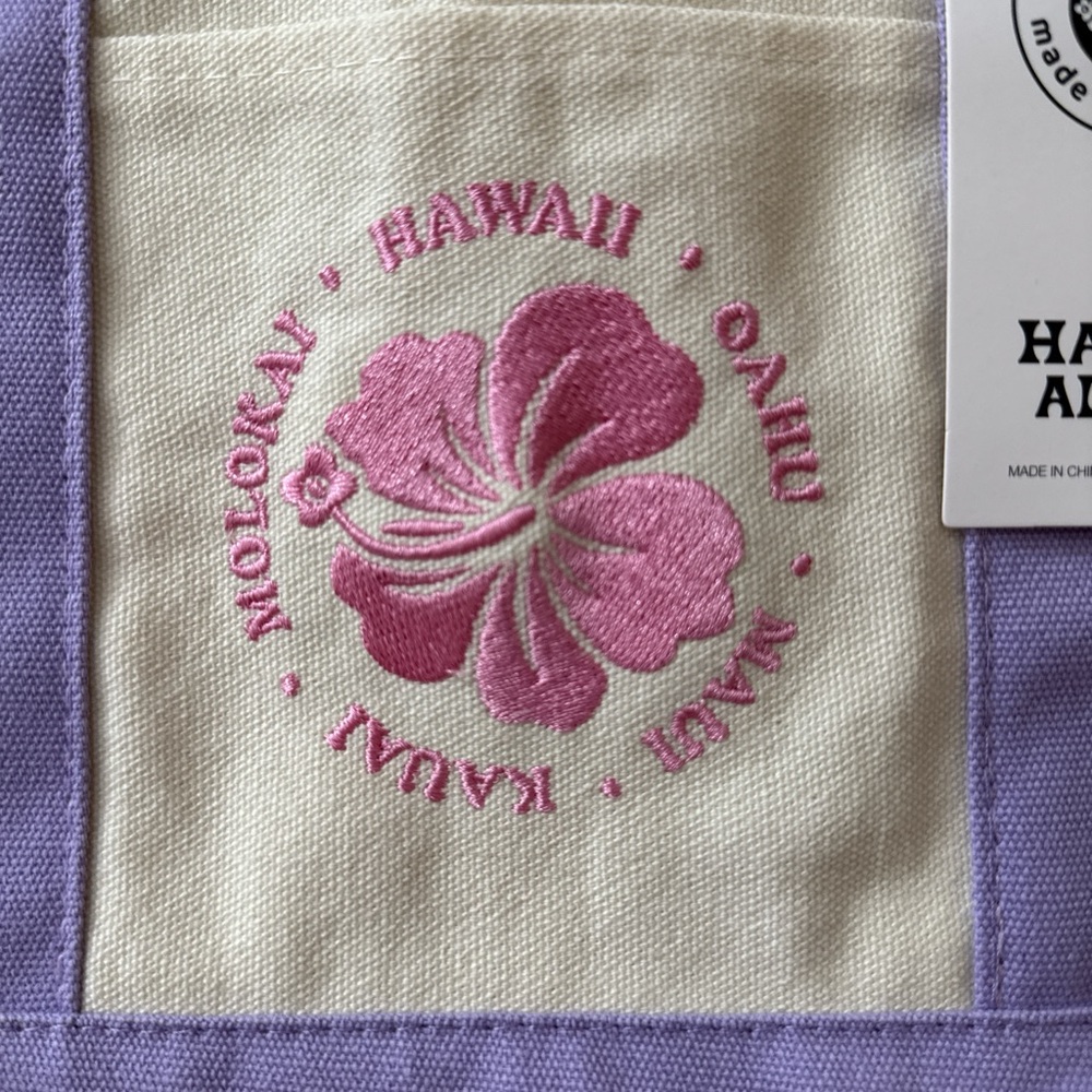 Hawaii Aloha - Tote Bag with Lavender Straps - Picture 2 of 3